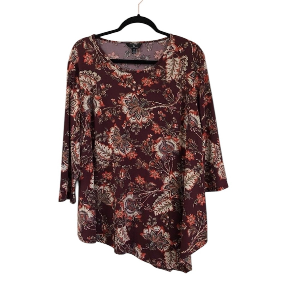 NWOT Plus Size Jules & Leopold Print Top 3X